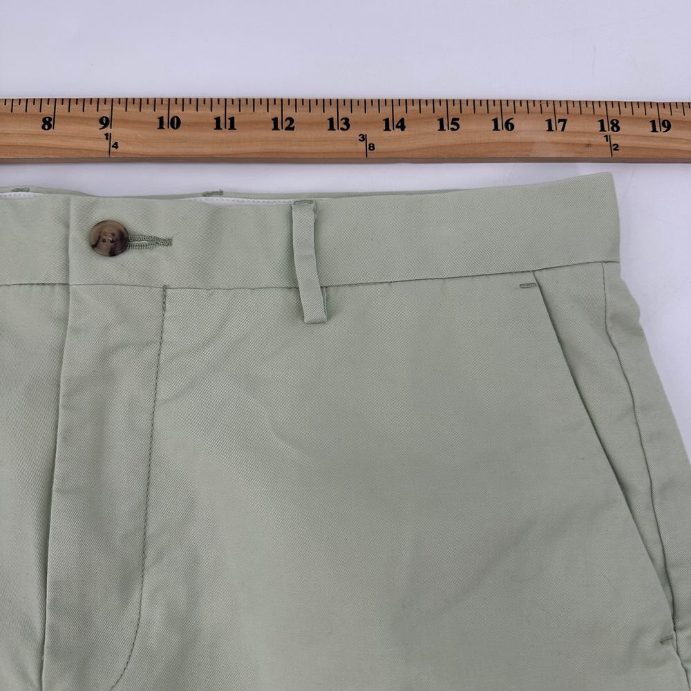 Polo Ralph Lauren Shorts Men 35 Flat‎ Front Light Green Stretch Classic Chino - Picture 2 of 9